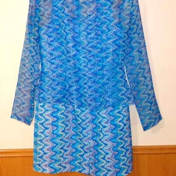 Vintage 1980's Benson & Smith 2pc Sheath Dress With Matching Sheer Blouse - Picture 13 of 16